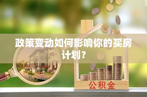 小金政策变动如何影响你的买房计划？