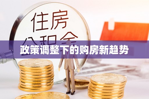 小金政策调整下的购房新趋势