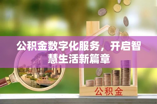 小金公积金数字化服务，开启智慧生活新篇章