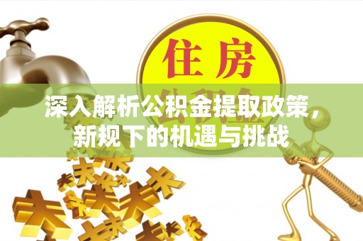 小金深入解析公积金提取政策，新规下的机遇与挑战